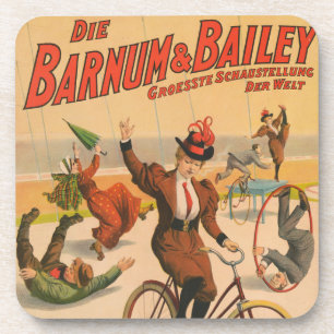 Altes deutsches Zirkusplakat mit Darstellern, 1900 Getränkeuntersetzer