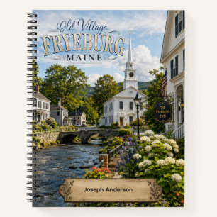 Altes Dorf Fryeburg Maine Personalisiertes Notizbu Notizblock