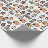 altes Dorf Geschenkpapier (Ecke)