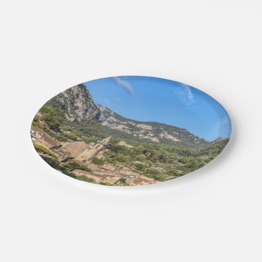 Altes Dorf Valldemossa - Mallorca, Spanien Pappteller (Schrägansicht)