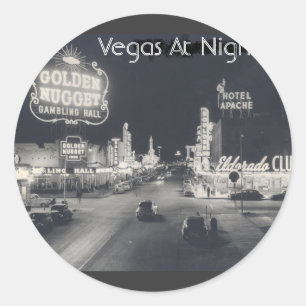 Altes Downtown Las Vegas Runder Aufkleber