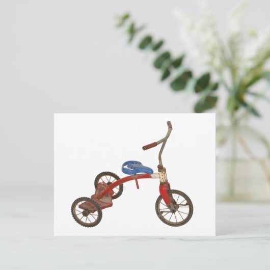 Altes Dreirad Postkarte (Stehend Vorderseite)