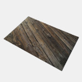 Altes dunkles Holz Fußmatte (Schrägansicht)