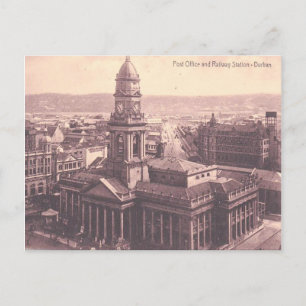 Altes Durban, Postamt und Bahnhof Postkarte