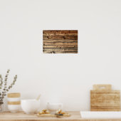 Altes Eichenholztextur-Plakat Poster (Küche)