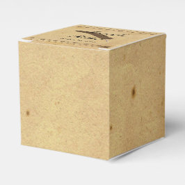 Altes elegantes Parchment mit Quill Weddin Geschenkschachtel