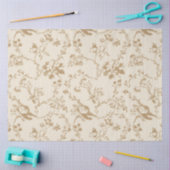 Altes Elfenbein mit braunen Blume Seidenpapier (Basteln)