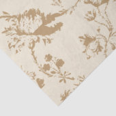 Altes Elfenbein mit braunen Blume Seidenpapier (Ausschnitt)