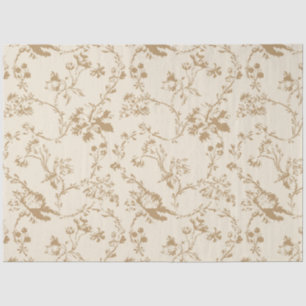 Altes Elfenbein mit braunen Blume Seidenpapier