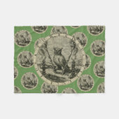 Altes Emblem - Eule - Licht der Klugheits-Decke Fleecedecke (Vorderseite (Horizontal))