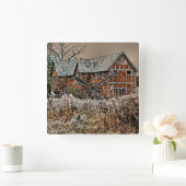 ALTES ENGLAND QUADRATISCHE WANDUHR (Zuhause)