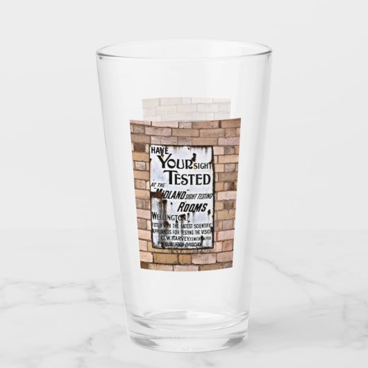 ALTES ENGLAND-VINTAG-SIGN GLAS (Rückseite)