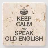 ALTES ENGLISCH BEHALTEN UND SPRECHEN STEINUNTERSETZER (Vorderseite)