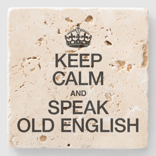 ALTES ENGLISCH BEHALTEN UND SPRECHEN STEINUNTERSETZER (Vorderseite)