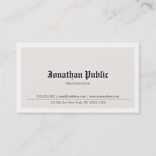 Altes Englisch typische Nostalgie Look Schlicht Tr Visitenkarte (Vorderseite)