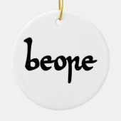 Altes englisches Bier Keramik Ornament (Vorne)