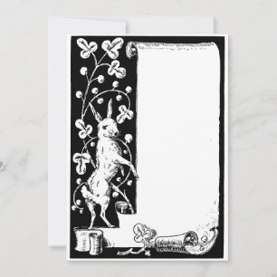 Altes englisches Kaninchen und Scroll