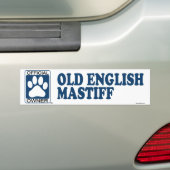 Altes englisches Mastiff-Blau Autoaufkleber (Auf Auto)