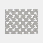 Altes englisches Schäferhund-Silhouette-Muster Fleecedecke (Vorderseite (Horizontal))