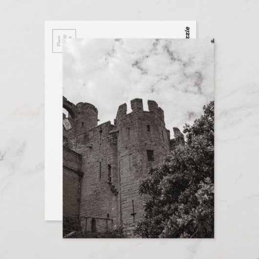 Altes englisches Schloss. Postkarte (Vorne/Hinten)