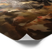 Altes englisches Sheepdog Hund Art Print Poster (Ecke)