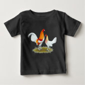 Altes englisches Spiel-Zwerghuhn: Rotes Pyle Baby T-shirt (Vorderseite)