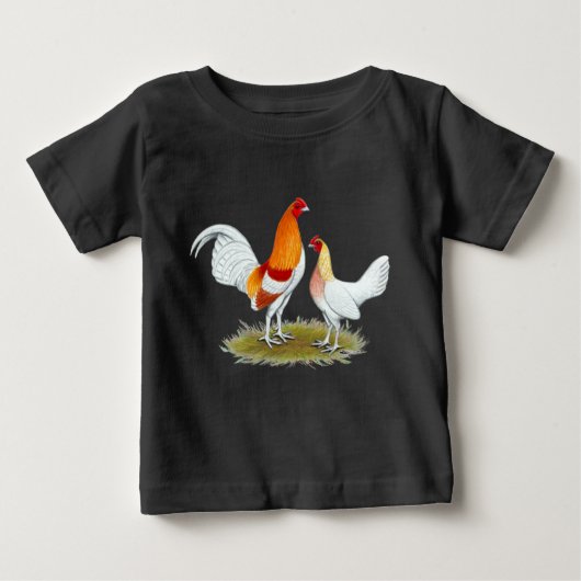 Altes englisches Spiel-Zwerghuhn: Rotes Pyle Baby T-shirt (Vorderseite)