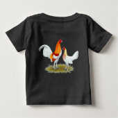 Altes englisches Spiel-Zwerghuhn: Rotes Pyle Baby T-shirt (Rückseite)