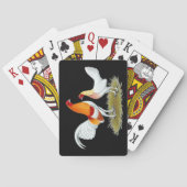Altes englisches Spiel-Zwerghuhn:  Rotes Pyle Spielkarten (Rückseite)