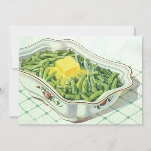 Altes Essen, Grüne Bohnenauflauf mit Butter (Vorderseite)