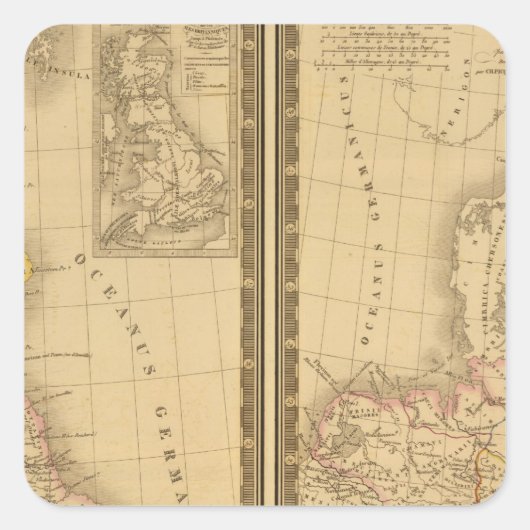 Altes Europa 2 Quadratischer Aufkleber (Vorderseite)