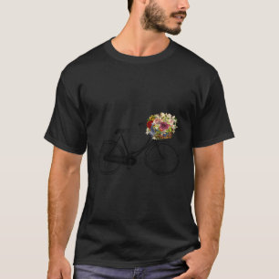 Altes Fahrrad-Blumenkorb-Hoodie T-Shirt