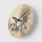 altes Fahrrad Runde Wanduhr (Winkel)