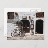 Altes Fahrrad und Schaufenster in Apulien Postkarte (Vorne/Hinten)