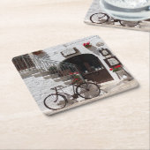 Altes Fahrrad und Schaufenster in Apulien Rechteckiger Pappuntersetzer (angewinkelt)