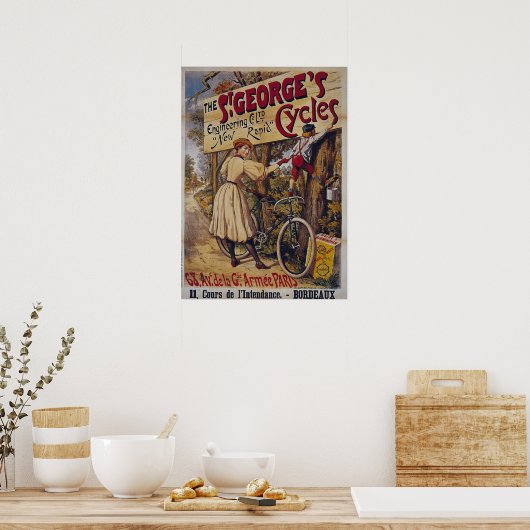 Altes Fahrradposter Poster (Küche)