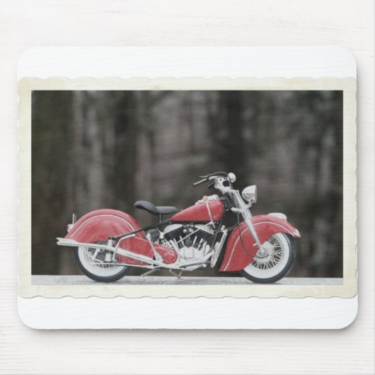 Altes Farbmotorrad-Foto Mousepad (Vorne)