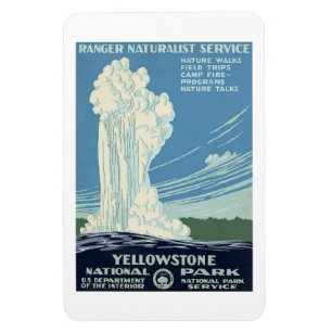 Altes Fechter, Yellowstone Park Vintage Poster, Magnet
