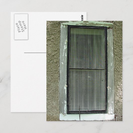 Altes Fenster 2 Postkarte (Vorne/Hinten)