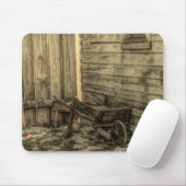 altes Fenster aus Rollstuhl rustikale Bauernhaus Mousepad (Mit Mouse)