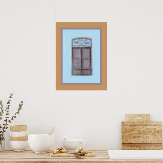 Altes Fenster in Barranco Poster (Küche)