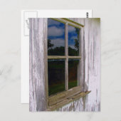 Altes Fenster Postkarte (Vorne/Hinten)