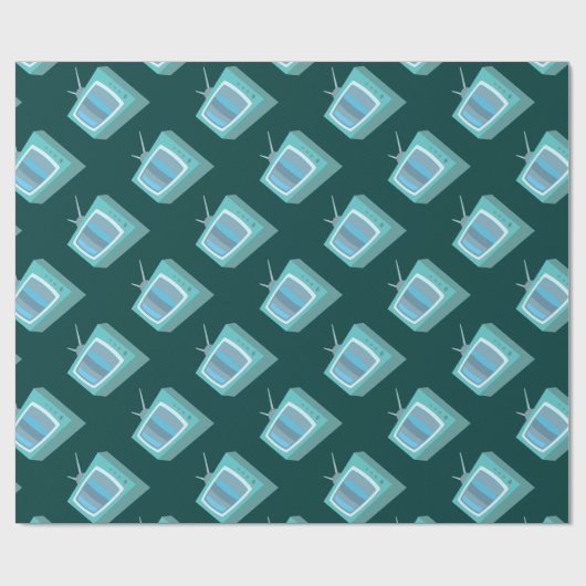 Altes Fernsehen Geschenkpapier (Flach)