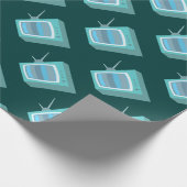 Altes Fernsehen Geschenkpapier (Ecke)