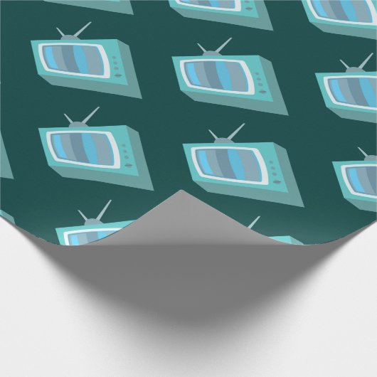 Altes Fernsehen Geschenkpapier (Ecke)
