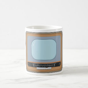 Altes Fernsehen Retro-TV-Kaffeetasse Kaffeetasse