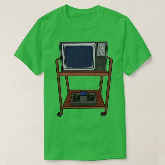 Altes Fernsehen und Videospiel T-Shirt (Design vorne)