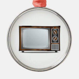 Altes Fernsehgerät Ornament Aus Metall