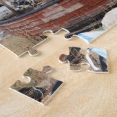 Altes Fischerboot am Strand Puzzle (Seite)