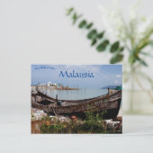 Altes Fischerboot Langkawi Malyasia Postkarte (Stehend Vorderseite)